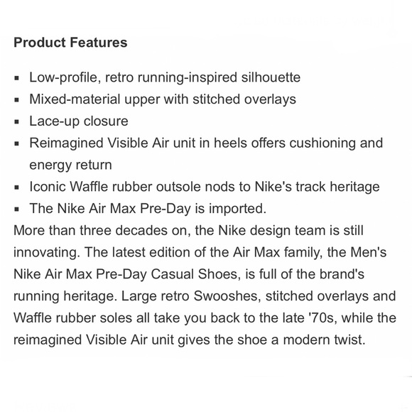 Men’s NIKE AIR MAX PRE-DAY "Cedar" Size 4.5 - Picture 9 of 9